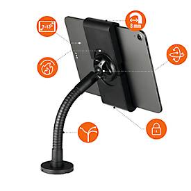 Tablet Halterung Durable TOUGH WALL/TABLE, für 1 Tablet mit 7-13', Montage an Wänden/Tischen, 360° drehbar, Kabelführung, Diebstahlsicherung, schwarz