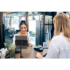 Tablet Halterung Durable TOUGH WALL/TABLE, für 1 Tablet mit 7-13', Montage an Wänden/Tischen, 360° drehbar, Kabelführung, Diebstahlsicherung, schwarz