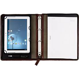 Tablet-PC Mappe A4 Echtleder, sniper braun