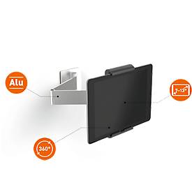 Tablet Wandhalterung DURABLE WALL ARM, für Tablets 7-13', drehbarer Schwenkarm, um 360° drehbar, neigbar