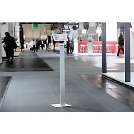 Tabletständer Durable Floor, für Tablets 7-13', Halterung um 360° drehbar, Arm um 0-88° neigbar, inkl. USB-Kabel