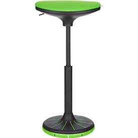 Tabouret assis debout SSI PROLINE P 3-D - ergonomique - semelle brevetée - vert et noir - notre marque Schäfer Shop Genius