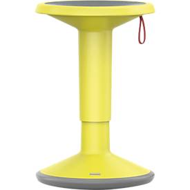 Taburete ajustable en altura UPis1, Ø 330 x H 450 - 630 mm, amarillo limón