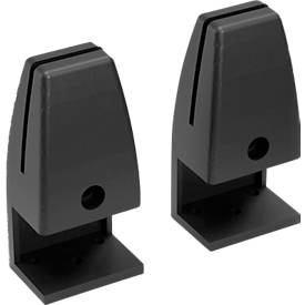 Tafelklem SOLIDO V, voor akoestische tafelafscheiding AKUSTIX Vario/Vario Eco, 1-zijdige montage, incl. schroeven, aluminium spuitgietwerk, zwart, 2 stuks