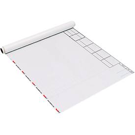 Taktikfolie Taktifol Lagedarstellung, für die Einsatzleitung, selbsthaftend, beschrift-/abwischbar, Rolle mit 25 Folien, weiß