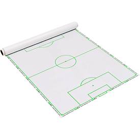 Taktikfolie Taktifol Soccer, für Fußball, selbsthaftend, beschrift-/abwischbar, Rolle mit 25 Folien, B 80 x H 60 mm, weiß
