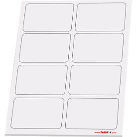Taktische Zeichen Taktifol blanko, rechteckig, selbsthaftend, beschriftbar, trocken abwischbar, 8 Symbole