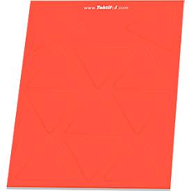 Taktische Zeichen Taktifol Spielesymbol Dreieck, dreieckig, selbsthaftend, beschriftbar, trocken abwischbar, rot, 11 Dreiecke