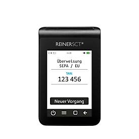 TAN &amp; TOTP Generator REINER SCT tanJack® deluxe, 2-Faktor-Authentifizierung, zusätzlicher PIN-Schutz 3,5' Touch-Display, Kartenslot, inkl. Ladestation &amp; Netzteil, schwarz
