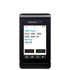 TAN &amp; TOTP Generator REINER SCT tanJack® deluxe, 2-Faktor-Authentifizierung, zusätzlicher PIN-Schutz 3,5' Touch-Display, Kartenslot, inkl. Ladestation &amp; Netzteil, schwarz