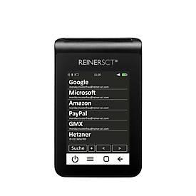 TAN & TOTP Generator REINER SCT tanJack® deluxe, 2-Faktor-Authentisierung, zusätzlicher PIN-Schutz 3,5″ Touchdisplay, Kartenslot, inkl. Ladestation & Netzteil, schwarz