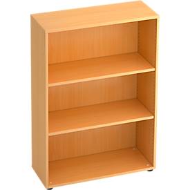 TARA boekenkast, 3 OH, stapelbaar, B. 800 x D 330 x H 1144 mm, beukendecor