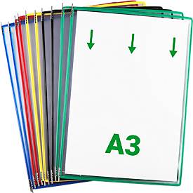 tarifold Sichttafeln DIN A3, farbsortiert, 10 Stück