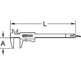 Taschen-Messschieber 0-150mm, 235mm