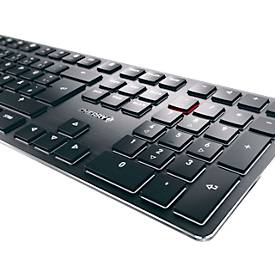 Tastatur Cherry KW X ULP, QWERTZ, beleuchtet, mechanisch, Slim Design, schwarz