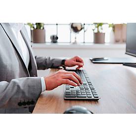 Tastatur Cherry KW X ULP, QWERTZ, beleuchtet, mechanisch, Slim Design, schwarz