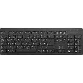 Tastatur Kensington KB150 EQ, kabellos, QWERTZ, mit Nummernblock, versiegelte Membran, PCR, schwarz
