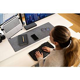 Tastatur Kensington Pro Fit™ Ergo KB675 EQ TKL, kabellos, wiederaufladbarer Akku, QWERTZ, für bis zu 3 Endgeräte, Handballenauflage, PCR, schwarz
