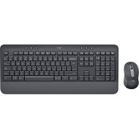 Tastatur-Maus-Set Logitech Signature Combo MK650 for Business, kabellos, QWERTZ, Handballenauflage, 2 Verbindungsmodi, schwarz
