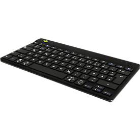 Tastatur R-Go Compact Break, kabellos, QWERTZ, LED-Pausenanzeige, Bluetooth/USB, schwarz