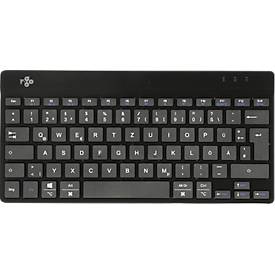 Tastatur R-Go Compact Break, kabellos, QWERTZ, LED-Pausenanzeige, Bluetooth/USB, schwarz