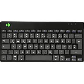 Tastatur R-Go Compact Break, kabellos, QWERTZ, LED-Pausenanzeige, Bluetooth/USB, schwarz