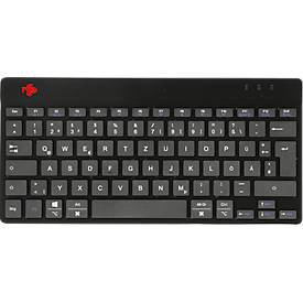 Tastatur R-Go Compact Break, kabellos, QWERTZ, LED-Pausenanzeige, Bluetooth/USB, schwarz