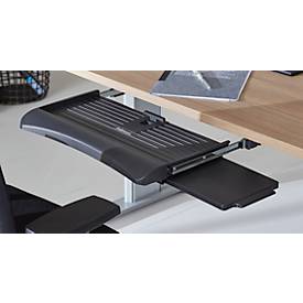 Tastaturschublade Fellowes®, auf 3 feste Höhen verstellbar, mit Mausablage, einschiebbar, B 558,8 x T 295,3 x H 58,7 mm, graphit