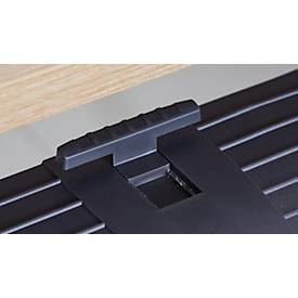 Tastaturschublade Fellowes®, auf 3 feste Höhen verstellbar, mit Mausablage, einschiebbar, B 558,8 x T 295,3 x H 58,7 mm, graphit