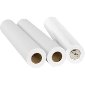 tecno Plotterrollen CAD 90, 61 cm x 50 m, 90 g/m², weiß, ungestrichen, Karton = 3 Rollen