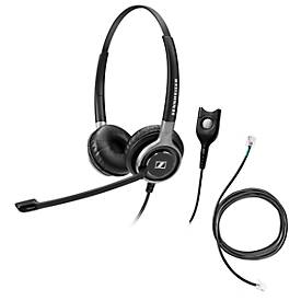 Telefon-Headset Sennheiser SC 660, kabelgebunden, binaural, HD, Ohrpolster, +Adapter CEHS-DHSG