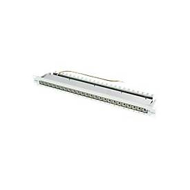 Telegärtner MPP24-HS - Patch Panel - CAT 6a - STP - RJ-45 X 24 - Hellgrau, RAL 7035