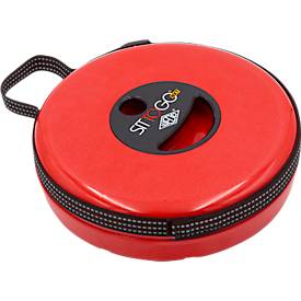 Teleskophocker WEDO® SITTOGO®NXT, zusammenschiebbar, höhenverstellbar, mit Umhängegurt, bis 150 kg, ABS-Kunststoff, rot