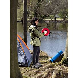 Teleskophocker WEDO® SITTOGO®NXT, zusammenschiebbar, höhenverstellbar, mit Umhängegurt, bis 150 kg, ABS-Kunststoff, rot