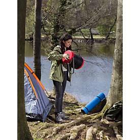 Teleskophocker WEDO® SITTOGO®NXT, zusammenschiebbar, höhenverstellbar, mit Umhängegurt, bis 150 kg, ABS-Kunststoff, rot