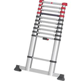 Teleskopleiter Hailo FlexLine, EN 131-6, höhenverstellbar, Einhand-Entriegelung, bis 150 kg, 11 Sprossen