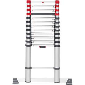 Teleskopleiter Hailo FlexLine, EN 131-6, höhenverstellbar, Einhand-Entriegelung, bis 150 kg, 13 Sprossen