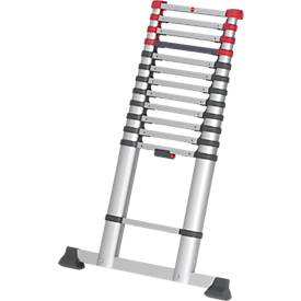 Teleskopleiter Hailo FlexLine, EN 131-6, höhenverstellbar, Einhand-Entriegelung, bis 150 kg, 13 Sprossen