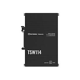 Teltonika TSW114 - Switch - unmanaged - 5 x 10/100/1000 - an DIN-Schiene montierbar, wandmontierbar - Passives PoE