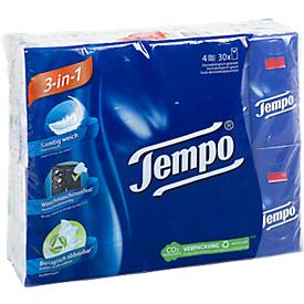 Tempo Taschentücher 3 in 1, samtig weich, 1 Packung à 30 x 10 Tücher