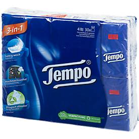 Tempo Taschentücher 3 in 1, samtig weich, 1 Packung à 30 x 10 Tücher