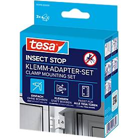tesa® Klemm-Adapter-Set INSECT STOP, 3-teilig, für Türen und Fenster, weiß