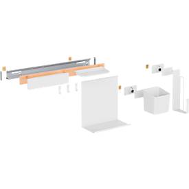 tesa® Küchenorganizer Kombi-Set L, Reling-System, weiß, Power.Kit, L 140 x B 865 x H 340 mm, bis 20 kg, 