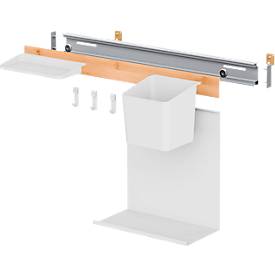 tesa® Küchenorganizer Kombi-Set S, Reling-System, weiß, Power.Kit, bis 10 kg, L 150 x B 600 x H 340 mm,
