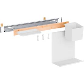 tesa® Küchenorganizer Kombi-Set S, Reling-System, weiß, Power.Kit, bis 10 kg, L 150 x B 600 x H 340 mm,