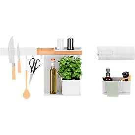 tesa® Küchenorganizer Kombi-Set XL, Reling-System, weiß, Power.Kit, L 140 x B 865 x H 340 mm, bis 20 kg,