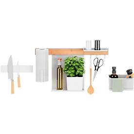 tesa® Küchenorganizer Kombi-Set XL, Reling-System, weiß, Power.Kit, L 140 x B 865 x H 340 mm, bis 20 kg,