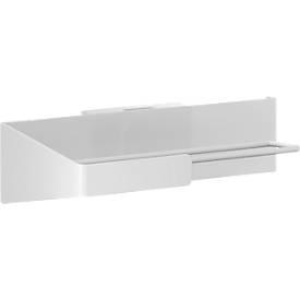 tesa® Küchenrollenhalter, weiß, vertikal/horizontal montierbar, Power.Kit, L 265 x B 145 x H 60 mm, inkl. Adapter & Wasserwaage,