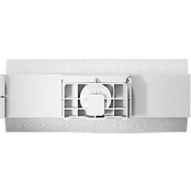 tesa® Küchenrollenhalter, weiß, vertikal/horizontal montierbar, Power.Kit, L 265 x B 145 x H 60 mm, inkl. Adapter & Wasserwaage,