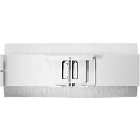 tesa® Küchenrollenhalter, weiß, vertikal/horizontal montierbar, Power.Kit, L 265 x B 145 x H 60 mm, inkl. Adapter & Wasserwaage,